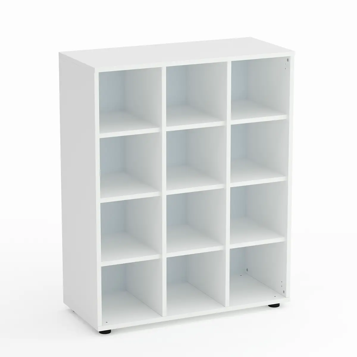 Mobile Scuola Kubò Bianco 12 Caselle H 110 cm. Ripiani Bianco - Conforme CAM - Arredo scuola dell'obbligo