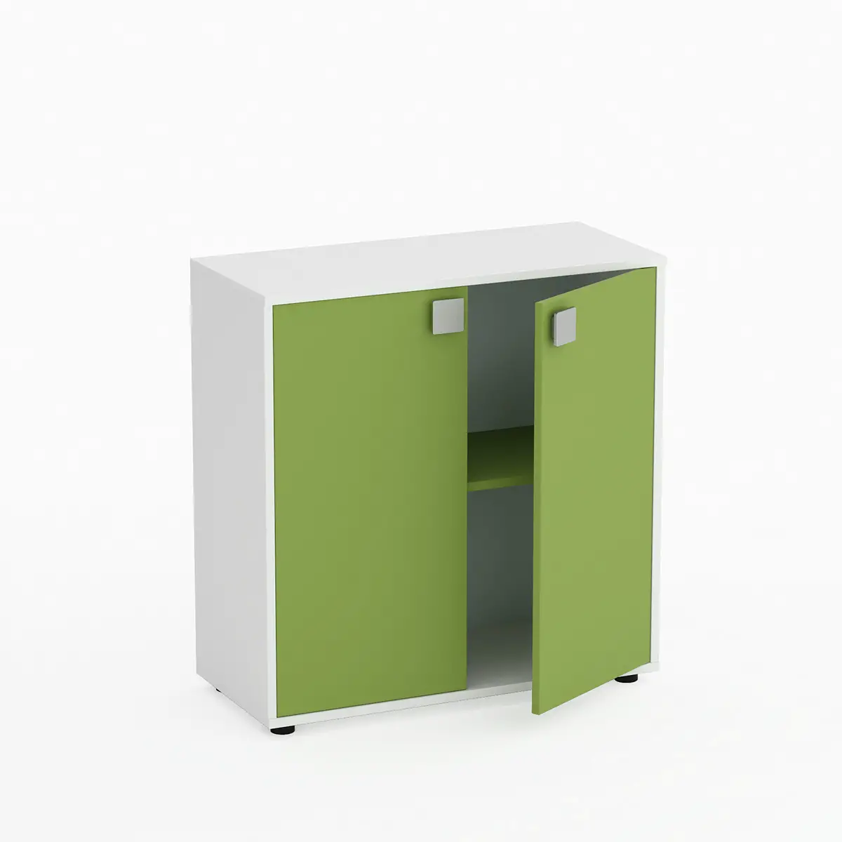 Mobile Scuola Kubò Bianco 2 Ante H 90 cm. Verde Kiwi - Conforme CAM - Arredo scuola dell'obbligo