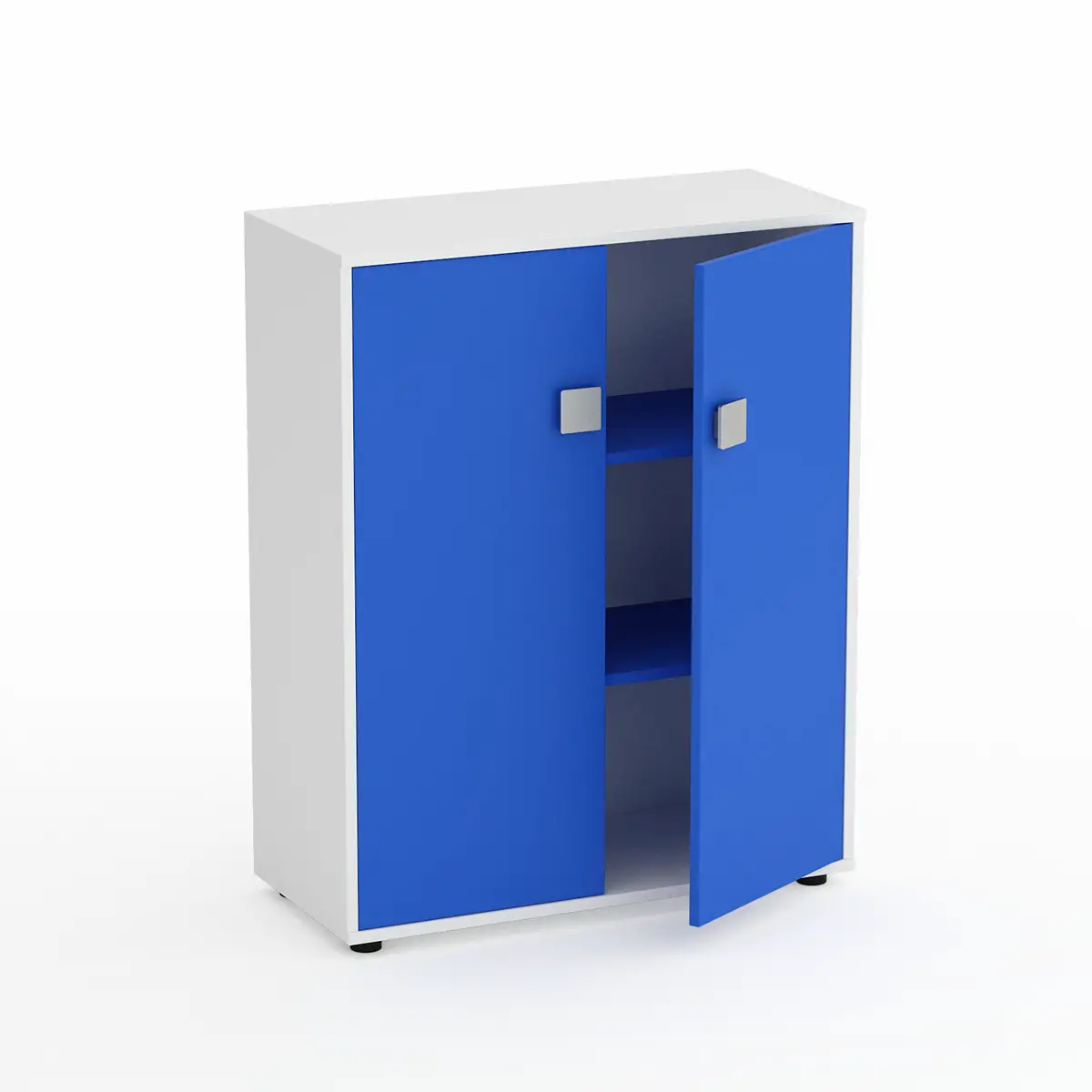 Mobile Scuola Kubò Bianco 2 Ante H 110 cm. Azzurro - Conforme CAM - Arredo scuola dell'obbligo