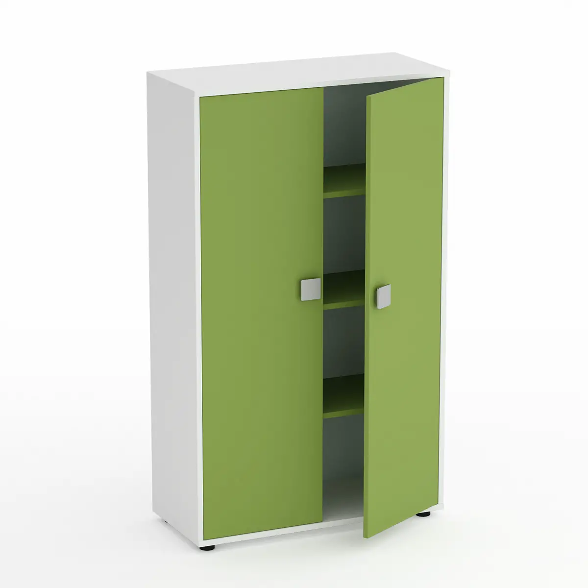 Mobile Scuola Kubò Bianco 2 Ante H 150 cm. Verde Kiwi - Conforme CAM - Arredo scuola dell'obbligo