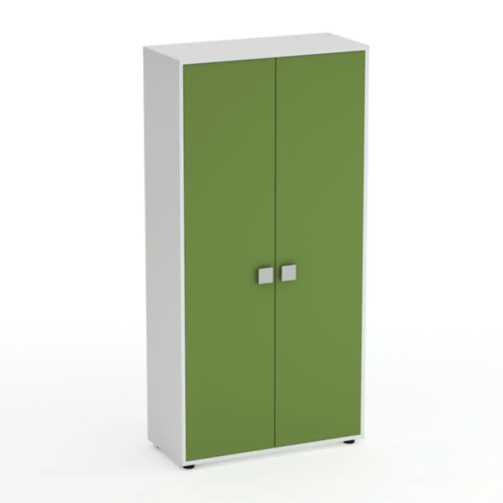 Mobile Scuola Kubò Bianco 2 Ante H 180 cm. Verde Kiwi - Conforme CAM - Arredo scuola dell'obbligo