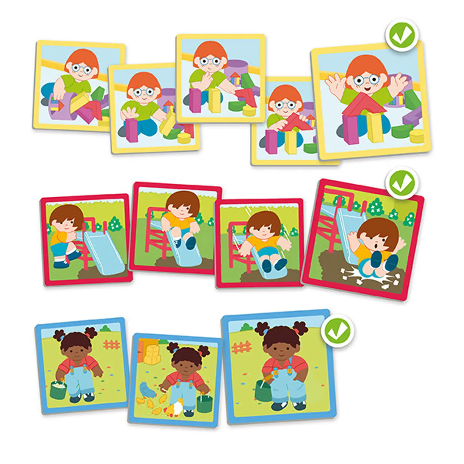 Sequenze Inclusive di Base, Gioco Educativo Percezione Cronologica, Serie 1 - Associazioni e tombole