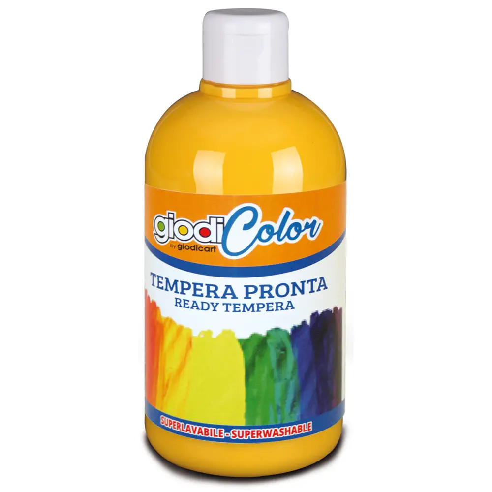 Colore a Tempera Giodicolor Giallo 500 ml – Tempera Pronta Superlavabile - Tempere