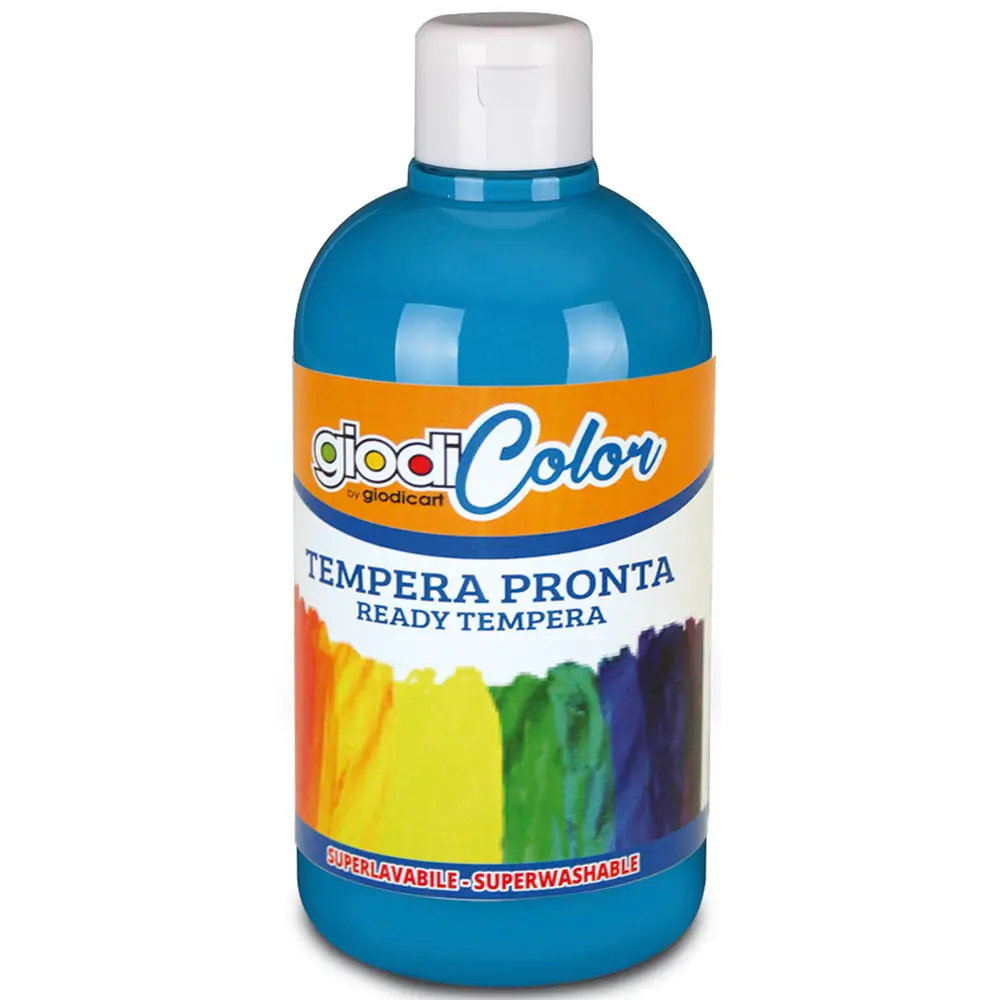 Colore a Tempera per Bambini Giodicolor 500 ml. Ciano - Tempere