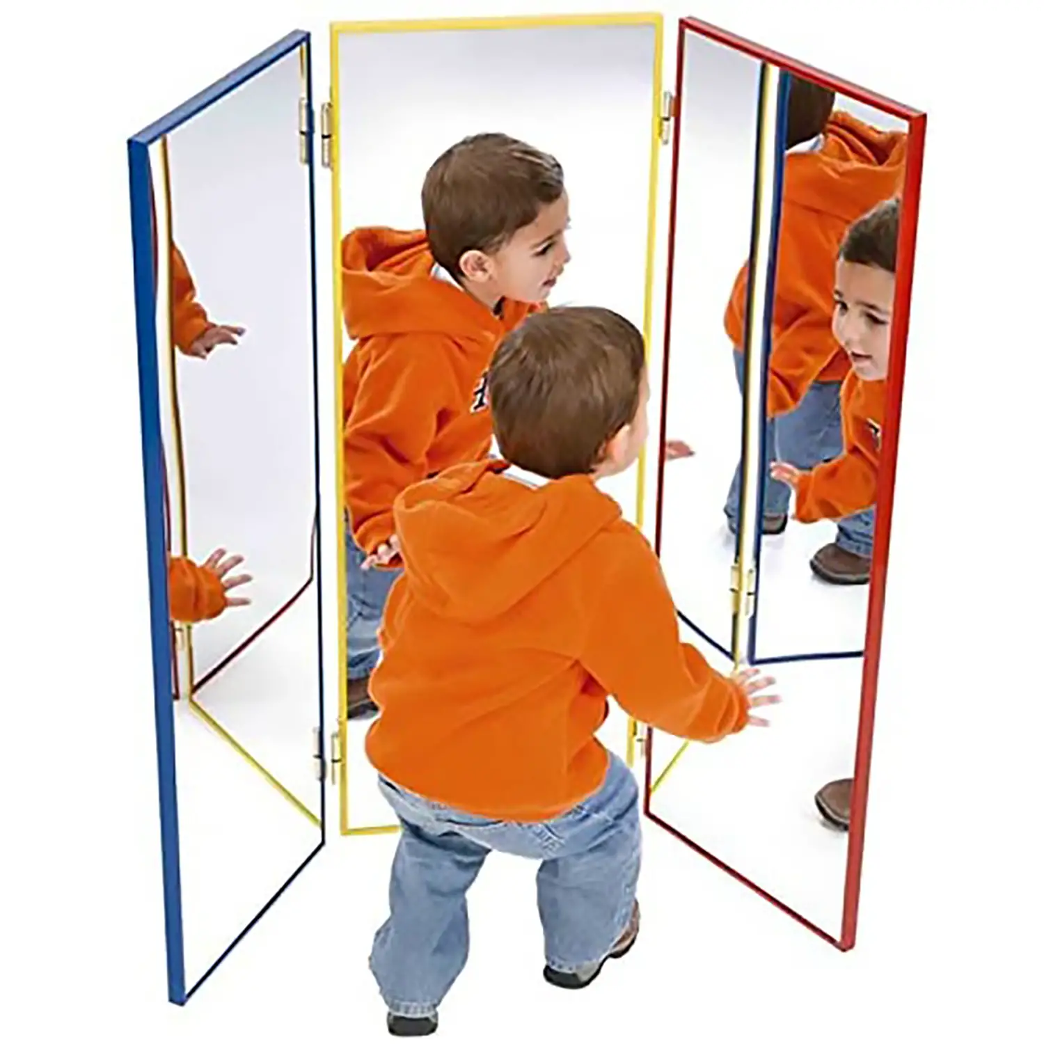 Specchio Verticale Triplo – Trittico Acrilico Infrangibile per Bambini - Specchi