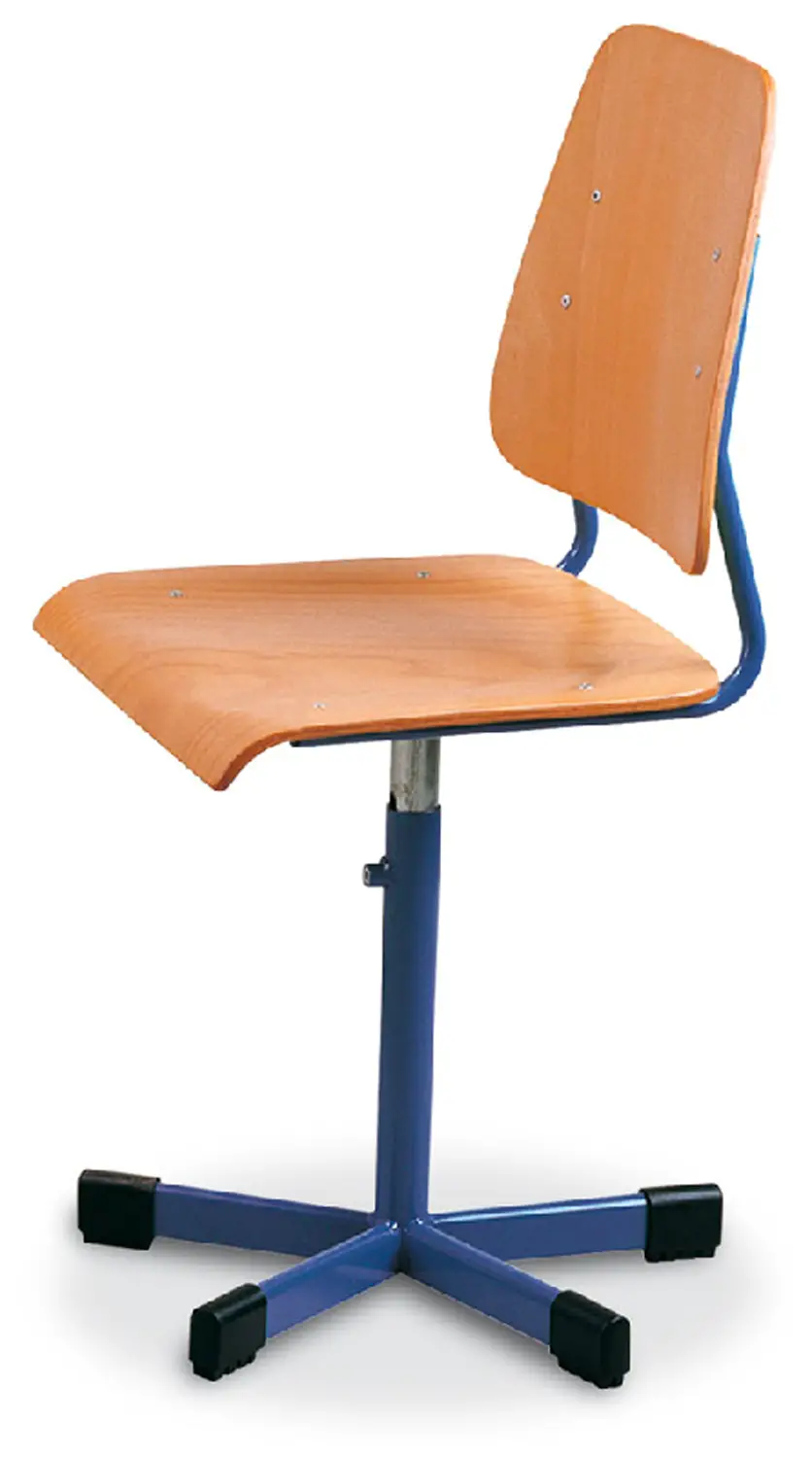 Sgabello Regolabile Blu – Seduta Anatomica in Multistrato di Faggio 38-48 cm - Arredo scuola dell'obbligo