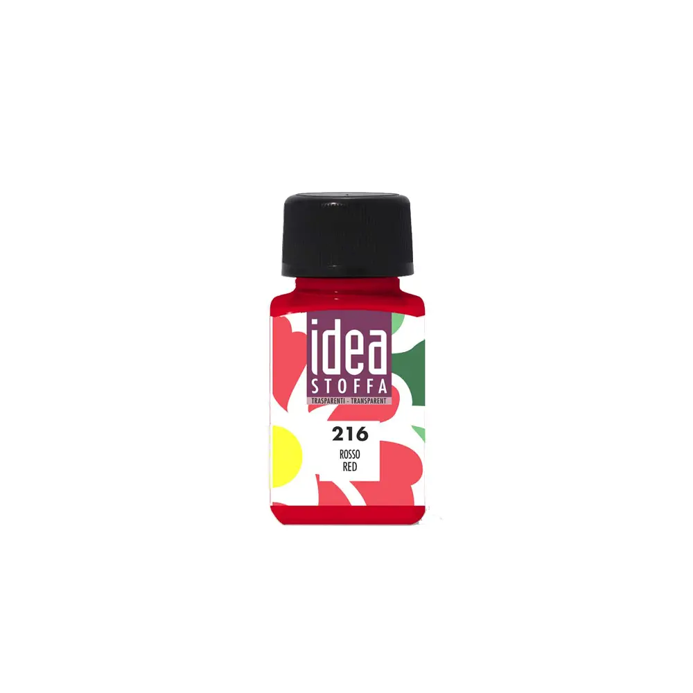 Colori per Stoffa Maimeri Idea Rosso Trasparente – Flacone 60 ml - Colori per tessuto
