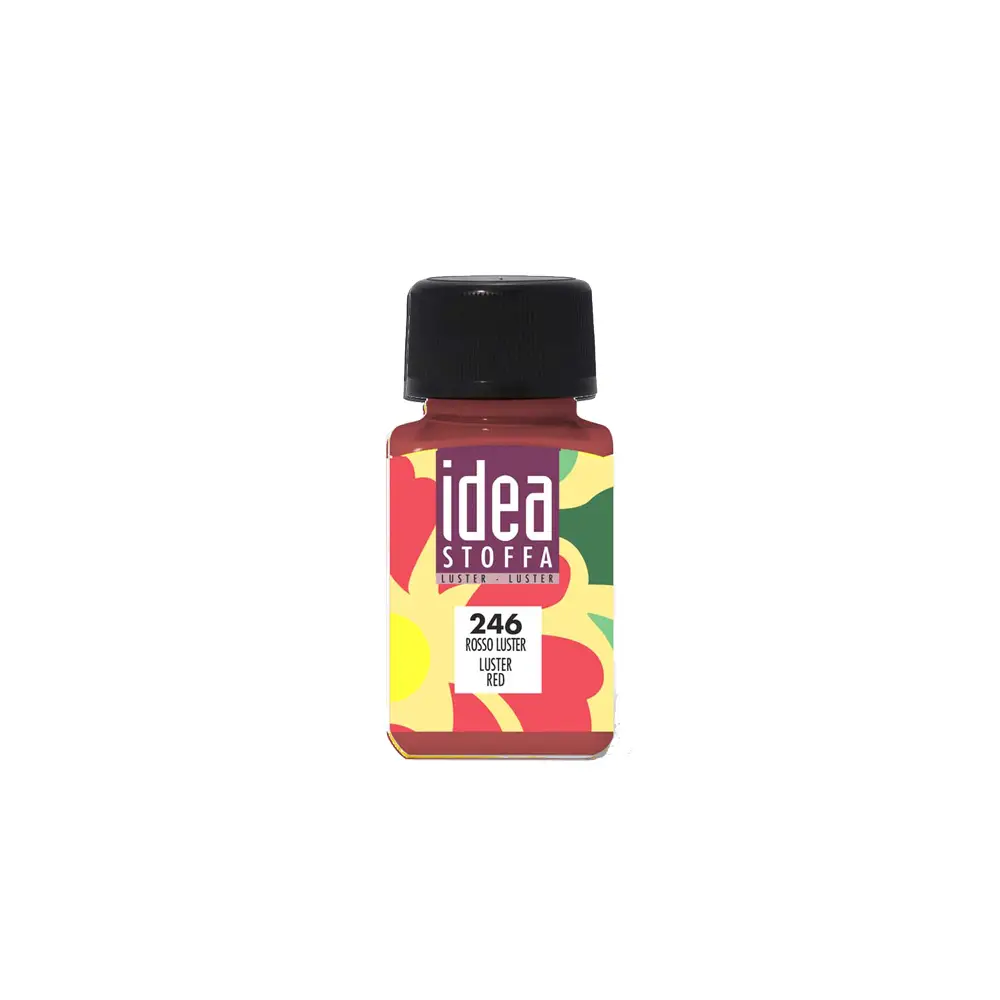Colori per Stoffa Maimeri Idea Rosso Luster – Flacone 60 ml - Colori per tessuto