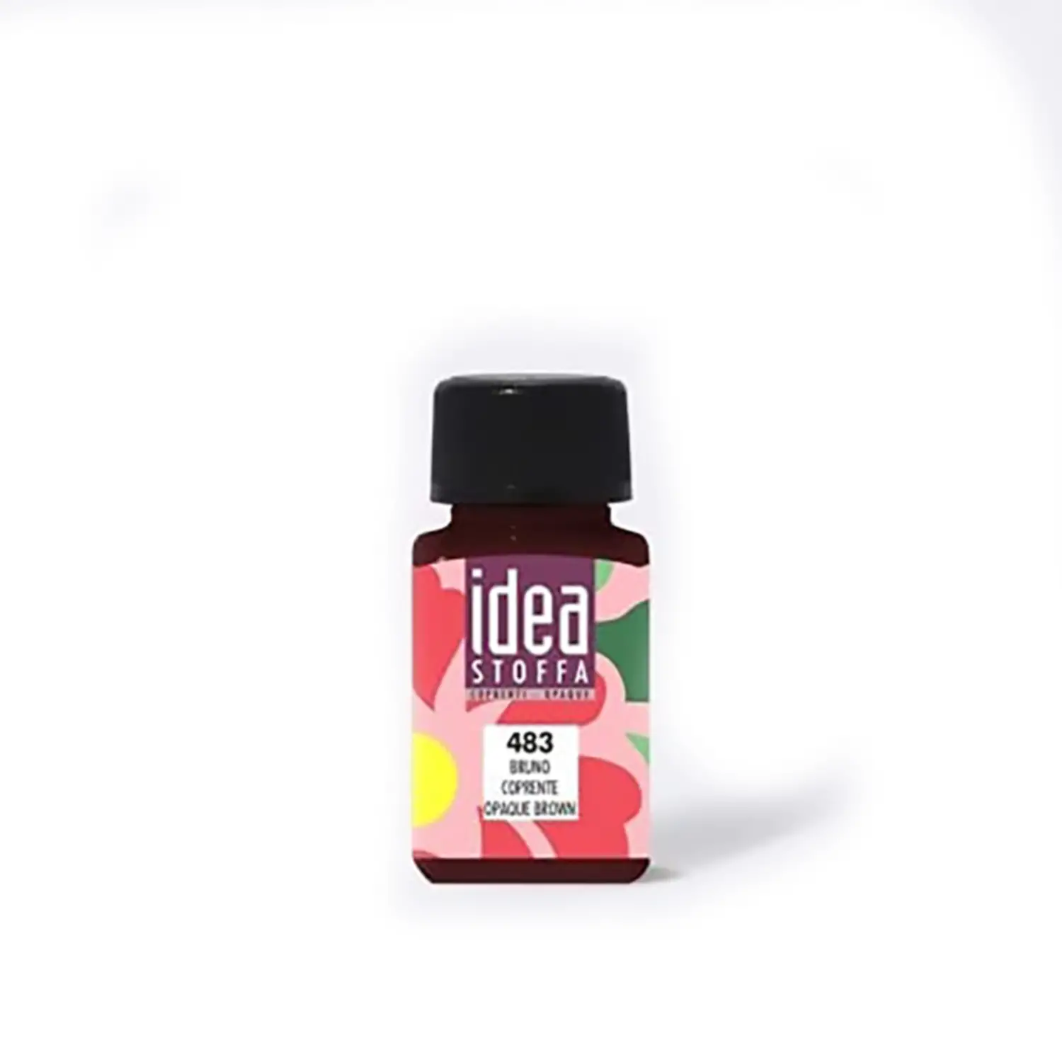 Colori per Stoffa Maimeri Idea Bruno Coprente – Flacone 60 ml - Colori per tessuto
