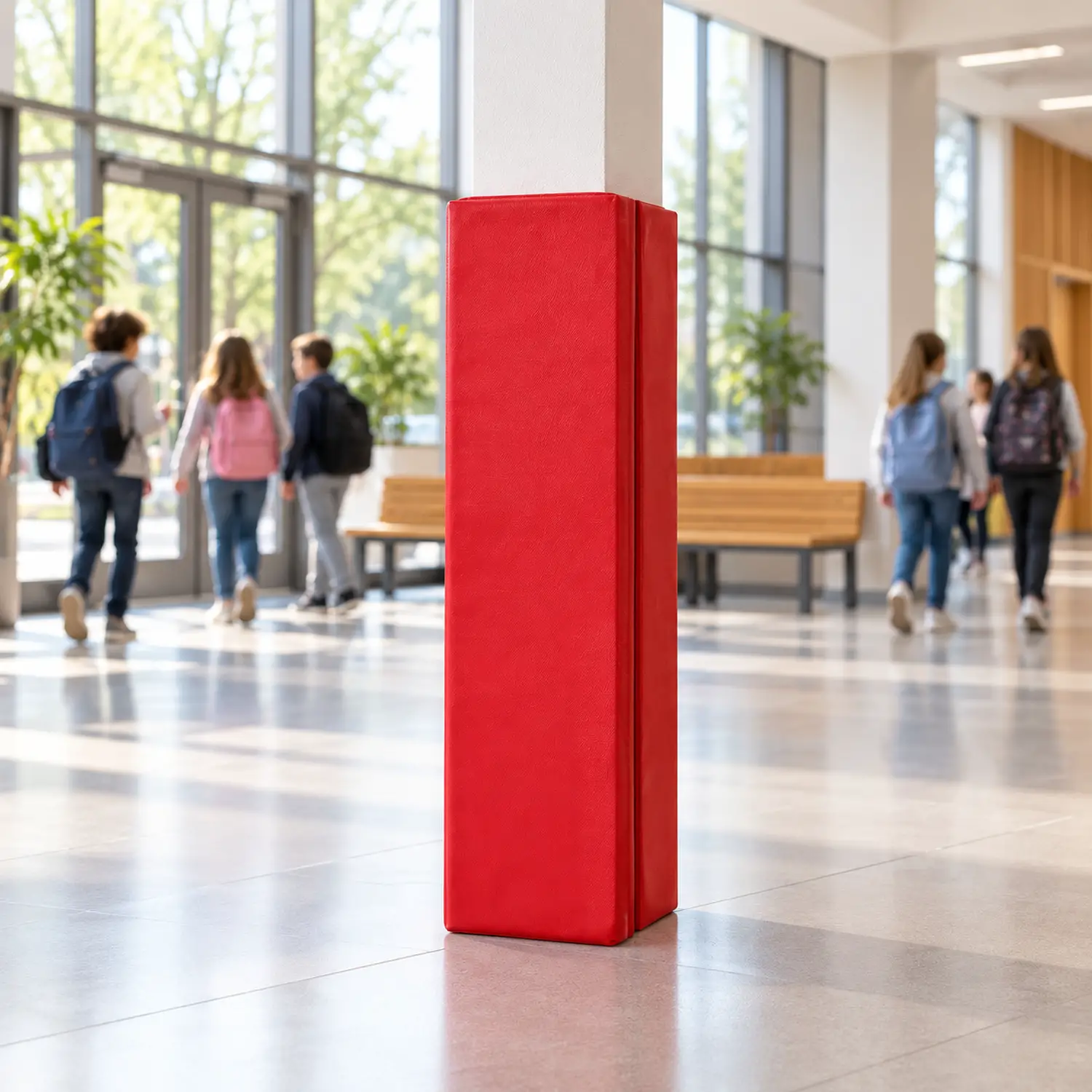 Copricolonna Giodisoft Rosso – Protezione Imbottita per Colonne e Pilastri su Misura - Attrezzature sportive
