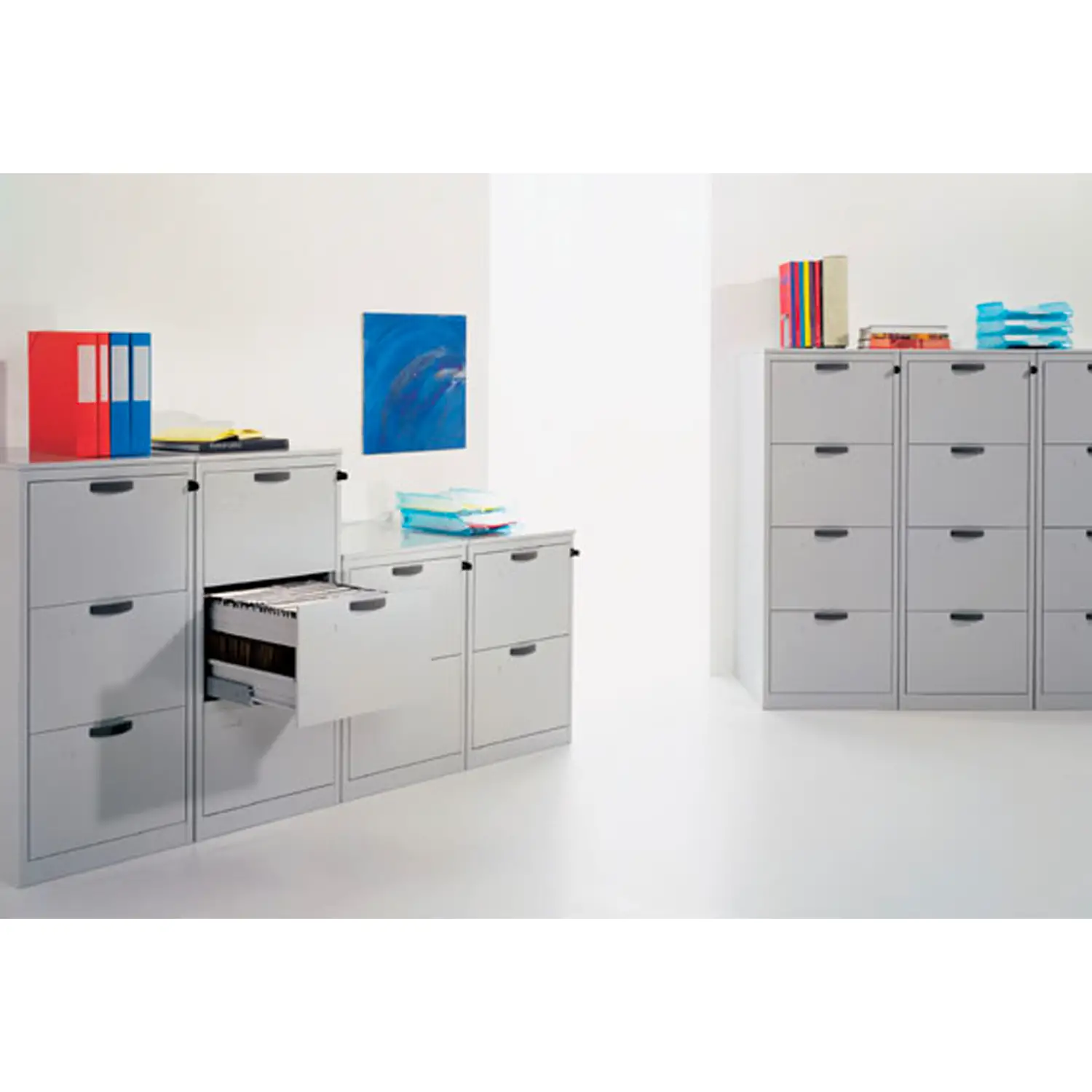Classificatore Metallico a 4 Cassetti – Mobile Archivio per Ufficio con Serratura Centralizzata - Arredo archivio