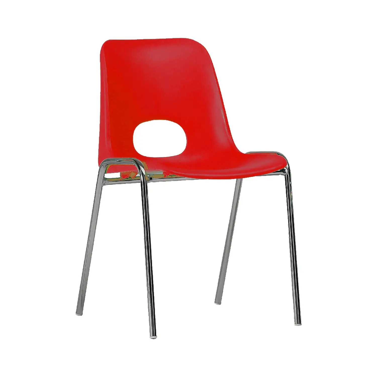 Sedia Impilabile Kastilene H 46 Cm - Rosso, Per Ambienti Scolastici - Sedie in plastica