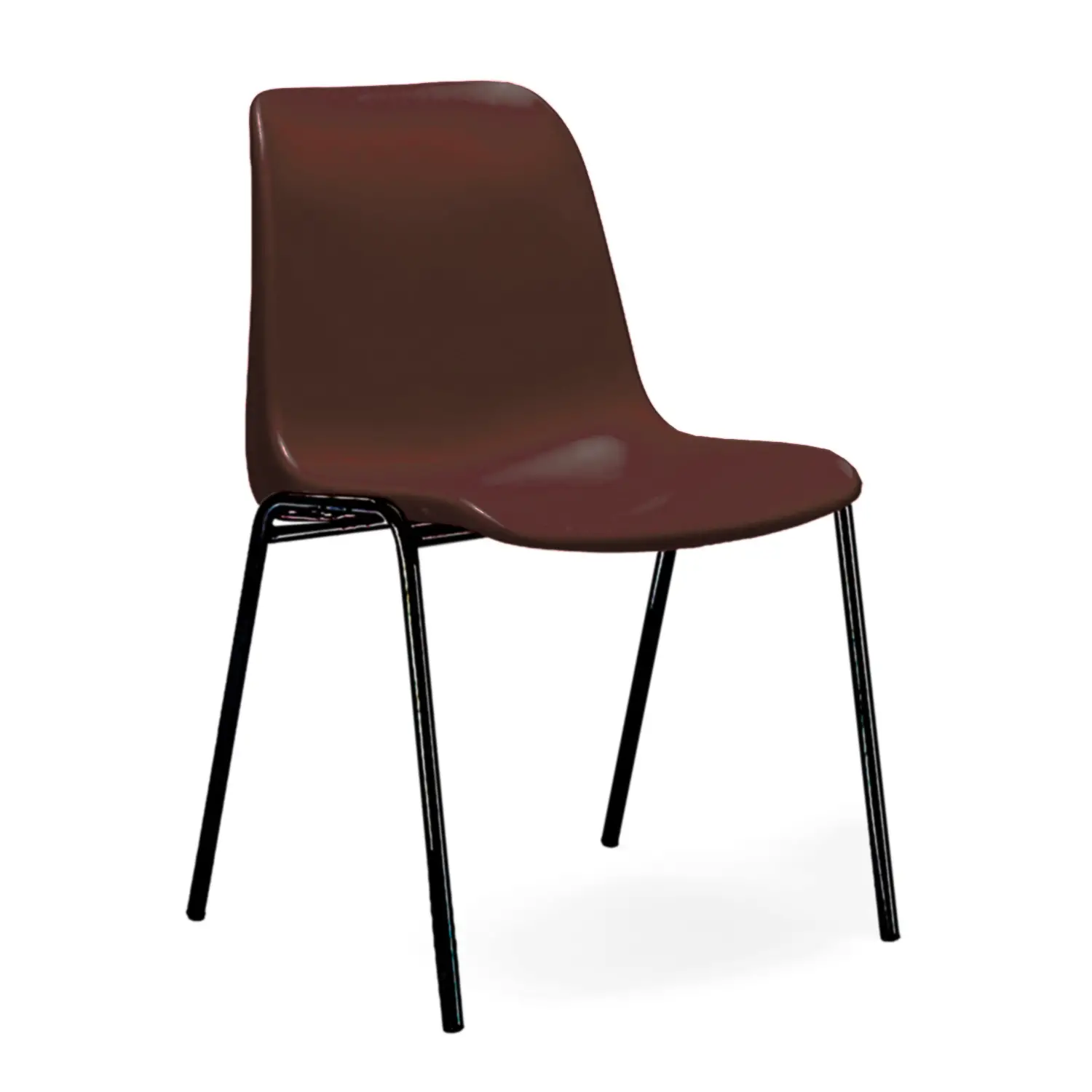 Sedia per Adulti Impilabile Helene Altezza 46 cm Marrone - Sedie in plastica