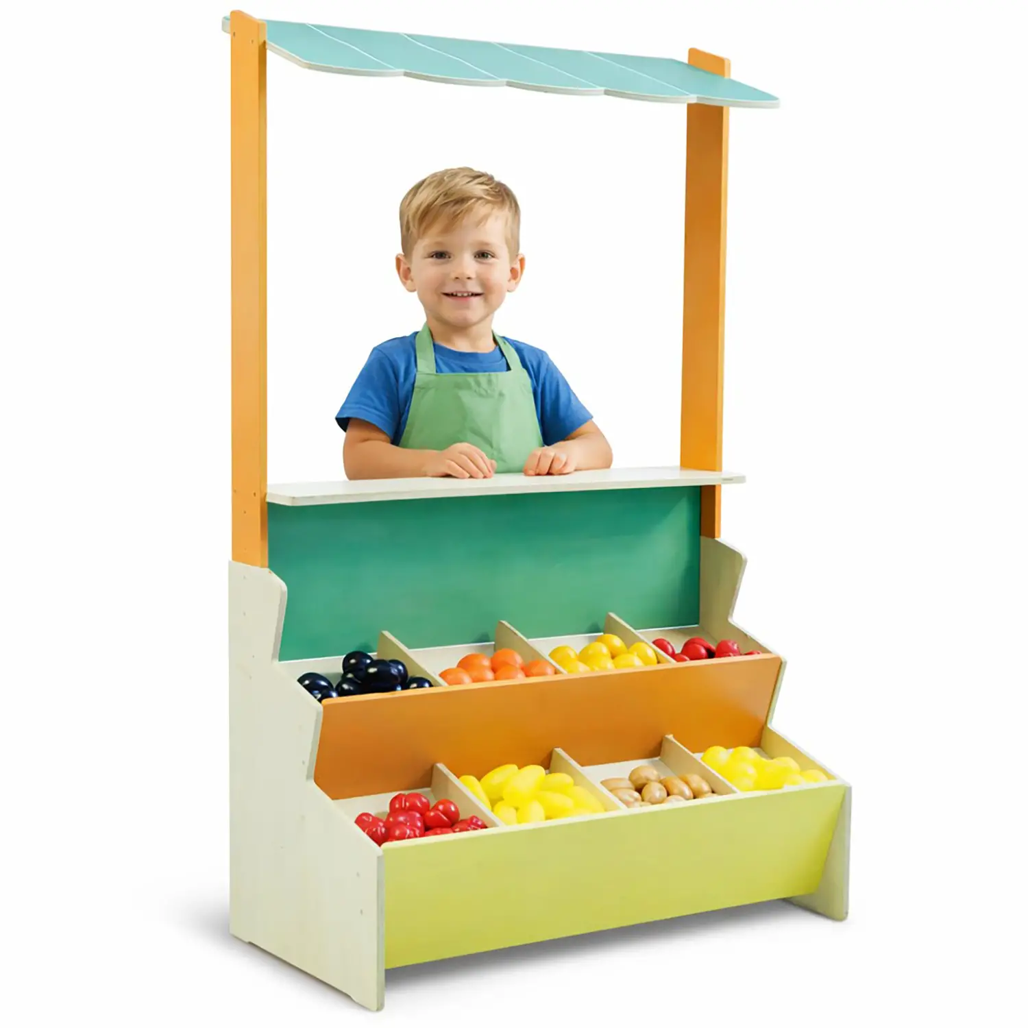 Banco Orto-Frutta con 8 Divisori - Alimenti, mercatini, stoviglie