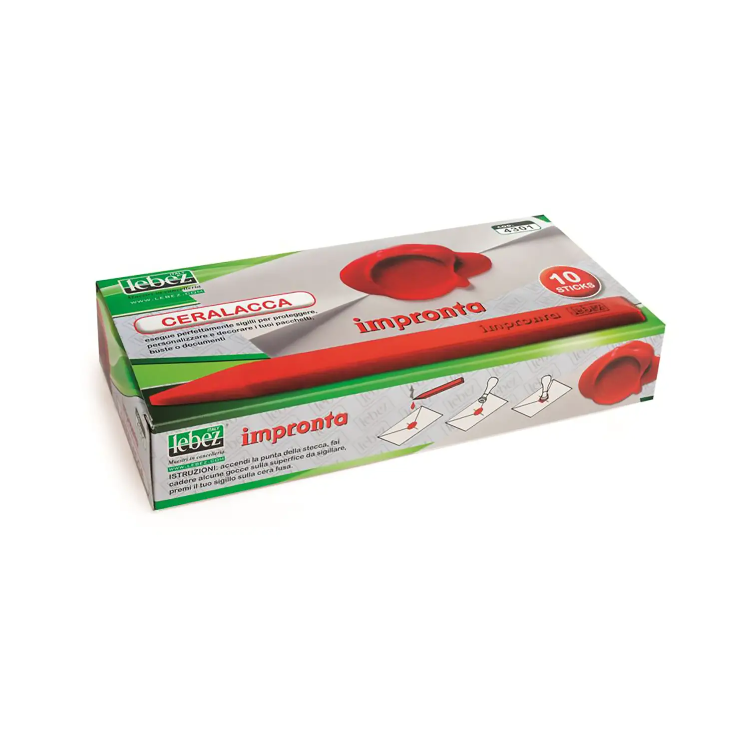 Ceralacca Rossa Confezione 10 Stick - Cancelleria varia