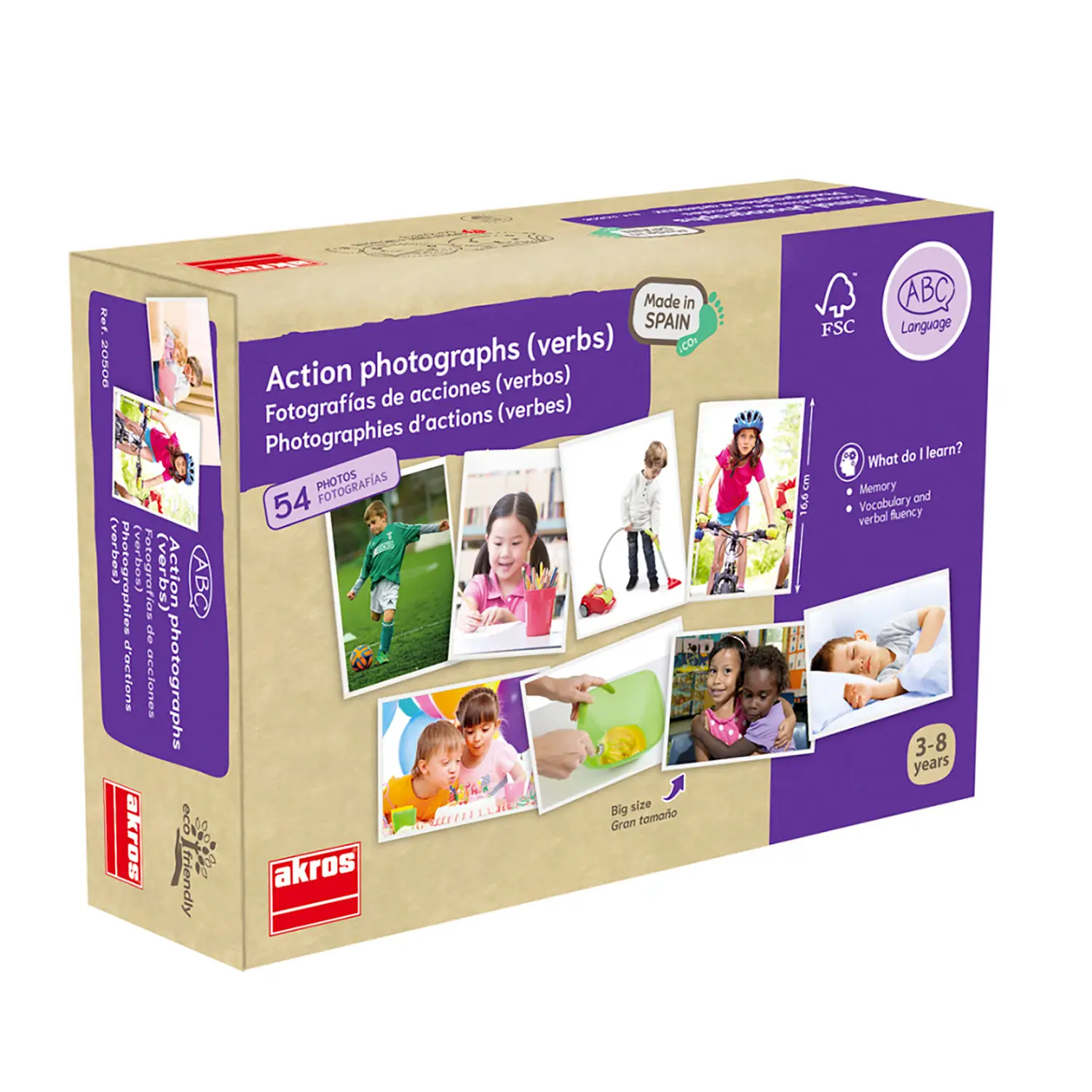 Akros – Fotografie Azioni Quotidiane (Set 54 Immagini) – Gioco per Linguaggio e Routine - Linguaggio