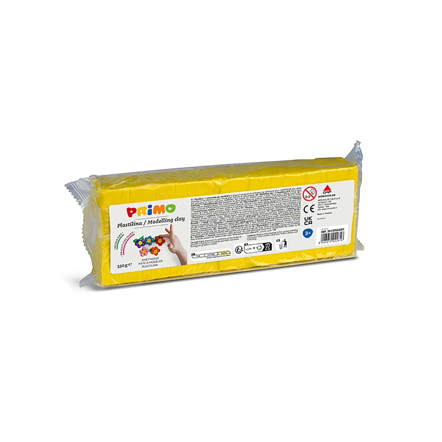 Plastilina Primo – Panetto 550 gr – Colore Giallo - Paste per modellare