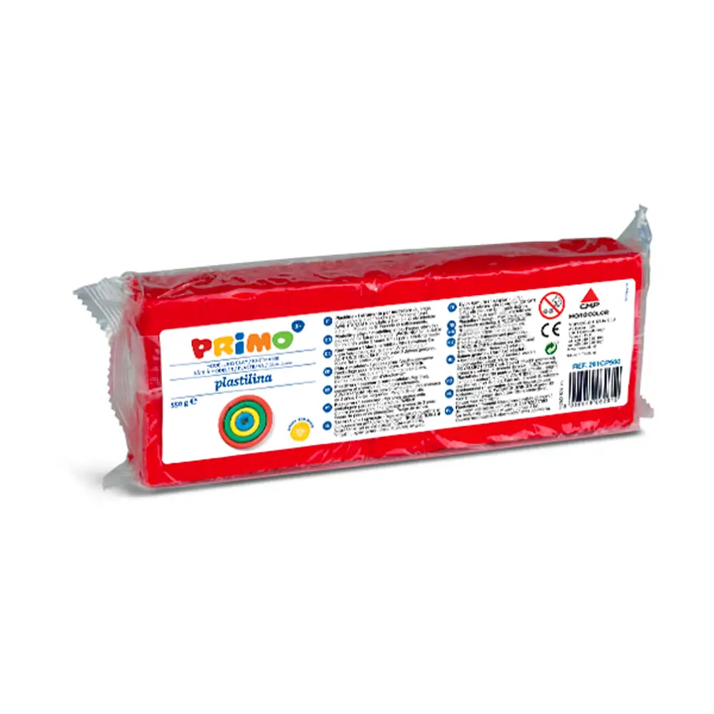 Plastilina Primo – Panetto 550 gr – Colore Rosso - Paste per modellare