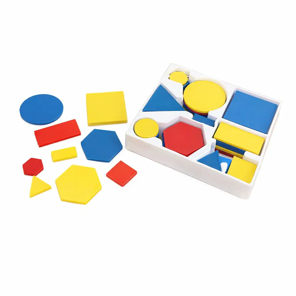 Set Forme Geometriche Insiemistiche – 60 Pezzi Colorati in 2 Misure con Custodia - Geometria