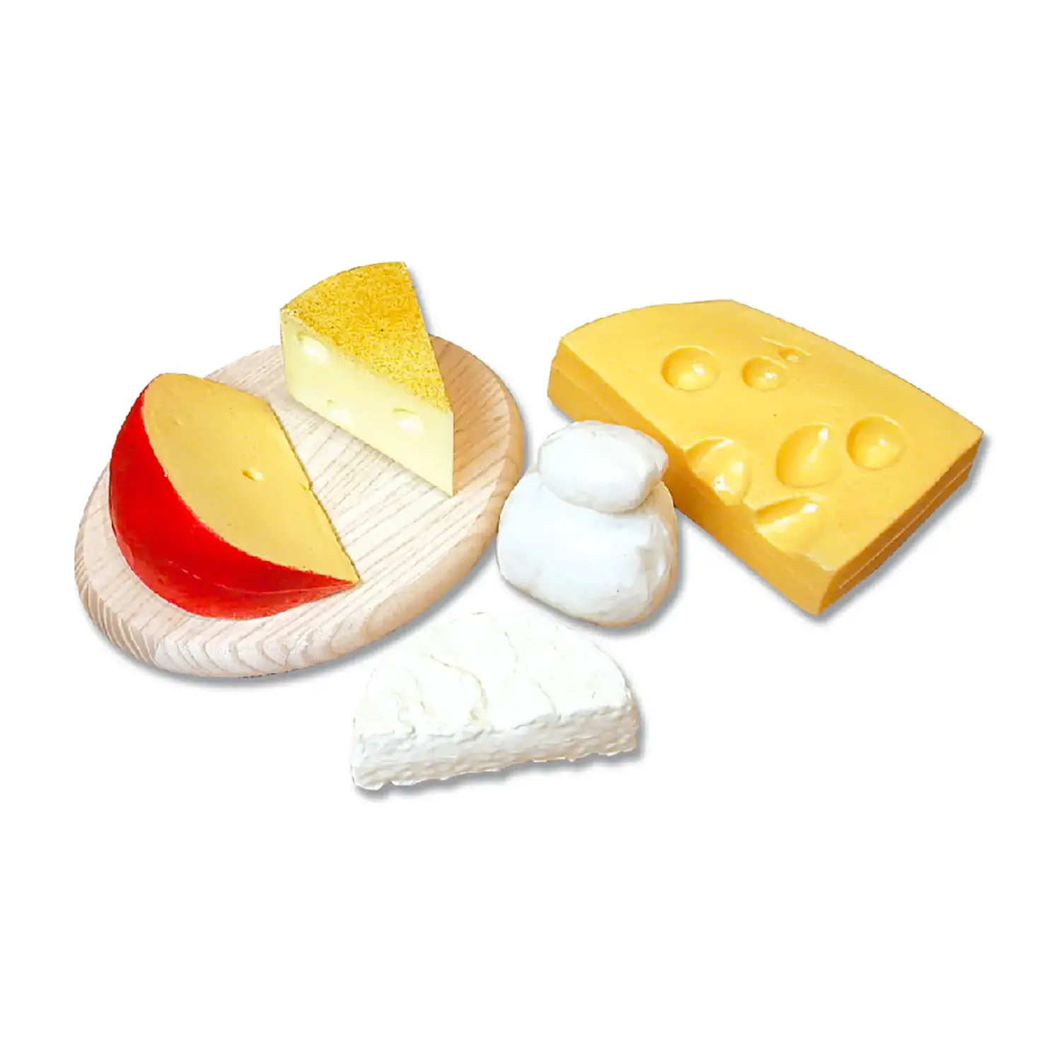 Alimenti in Plastica: Set Formaggi Giocattolo Educativo - Alimenti, mercatini, stoviglie