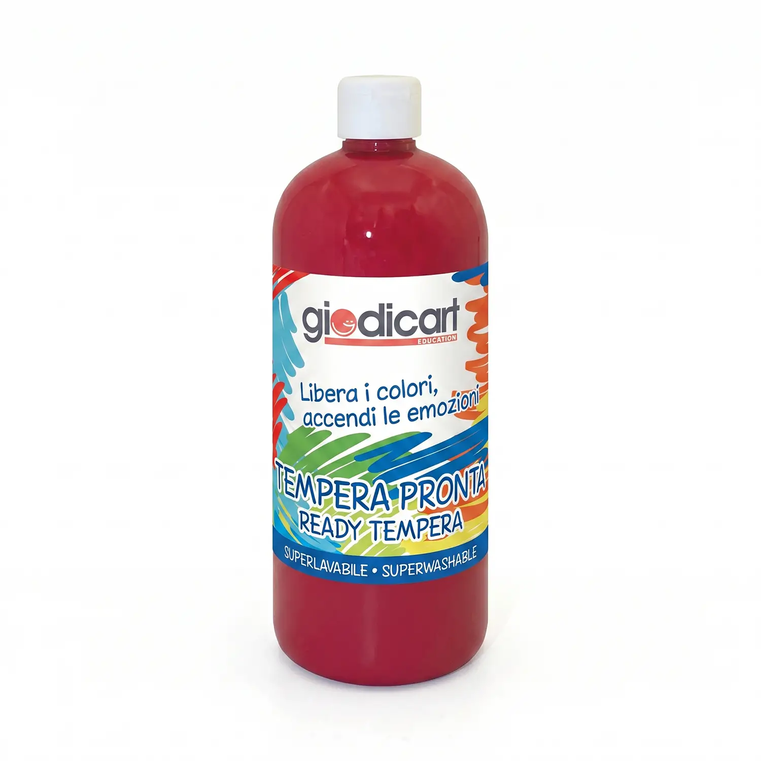 Tempera Pronta Giodicolor 1000 ml Rosso Carminio - Tempere