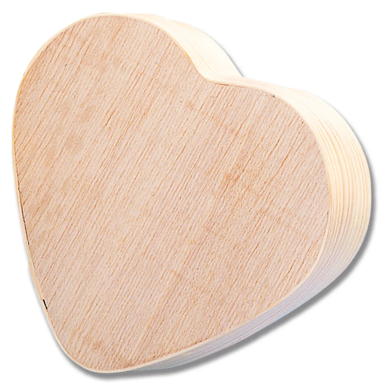 Scatola in Legno di Balsa a Forma di Cuore con Coperchio – 125 x 50 mm - Soggetti in legno
