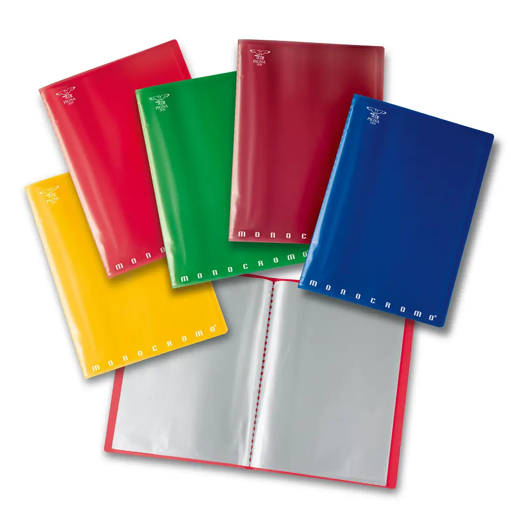 Portalistini con Buste in PPL Trasparente – 40 Tasche, Colori Assortiti - Archiviazione