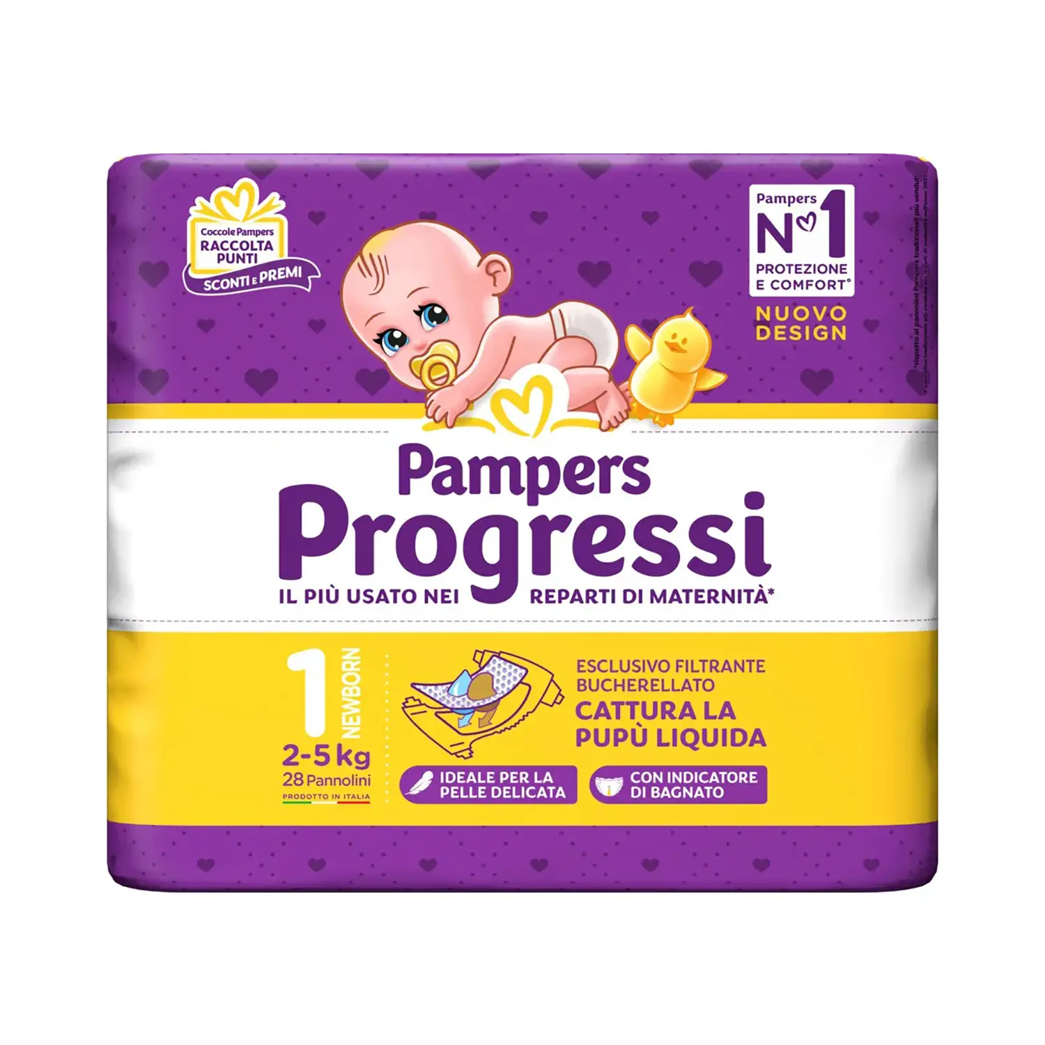 Pannolini Pampers Progressi - Taglia 1 - 2-5 Kg - 28 Pezzi - pannolini e salviettine