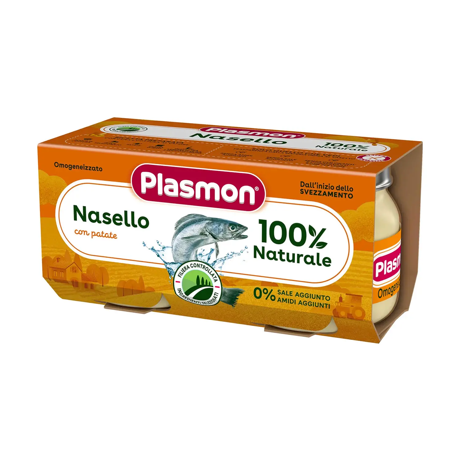 OMOGENEIZZATO PESCE 2X80 GR. NASELLO CON PATATE - omogeneizzati