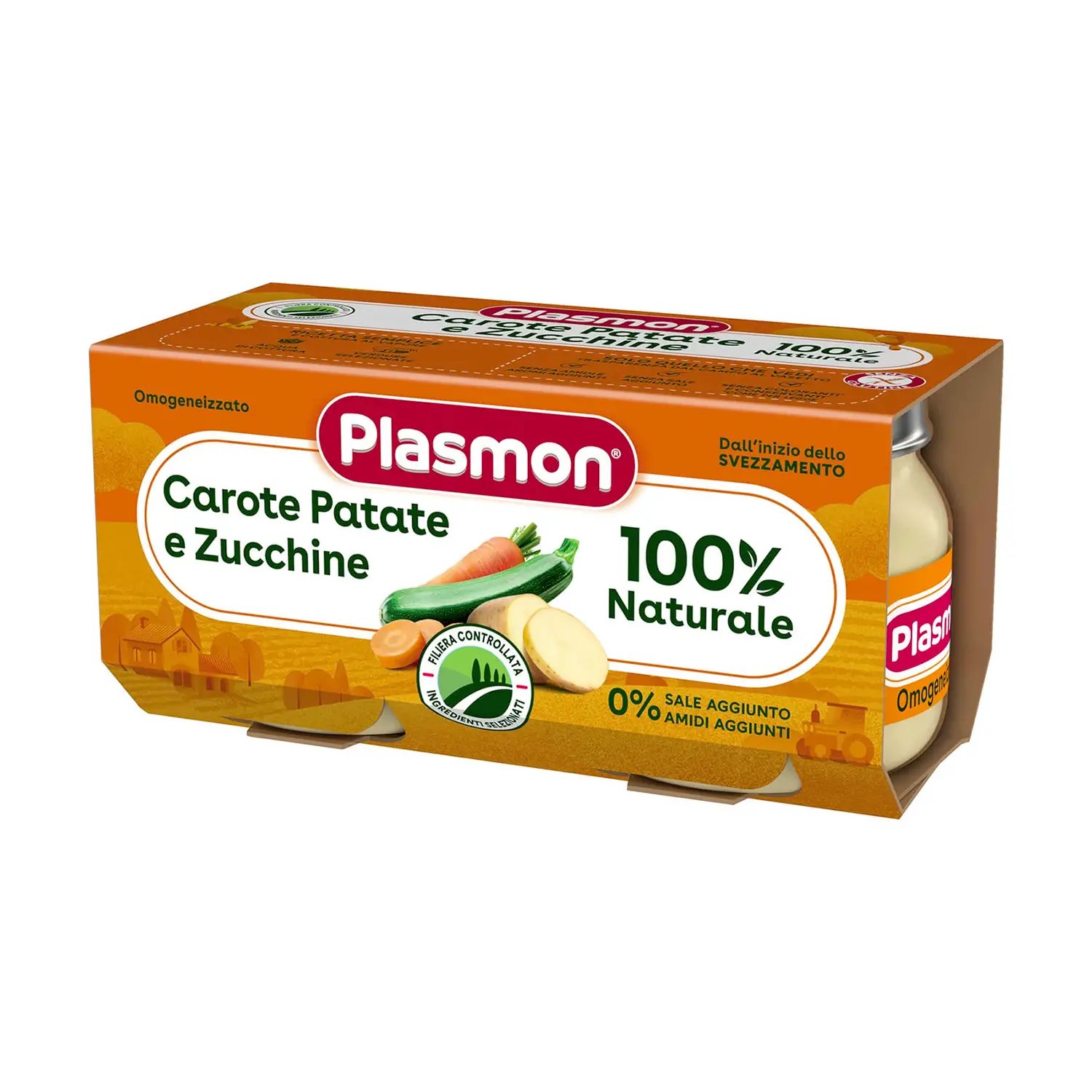 Omogeneizzato Verdure 2x80 gr. Carote Patate Zucchine - omogeneizzati