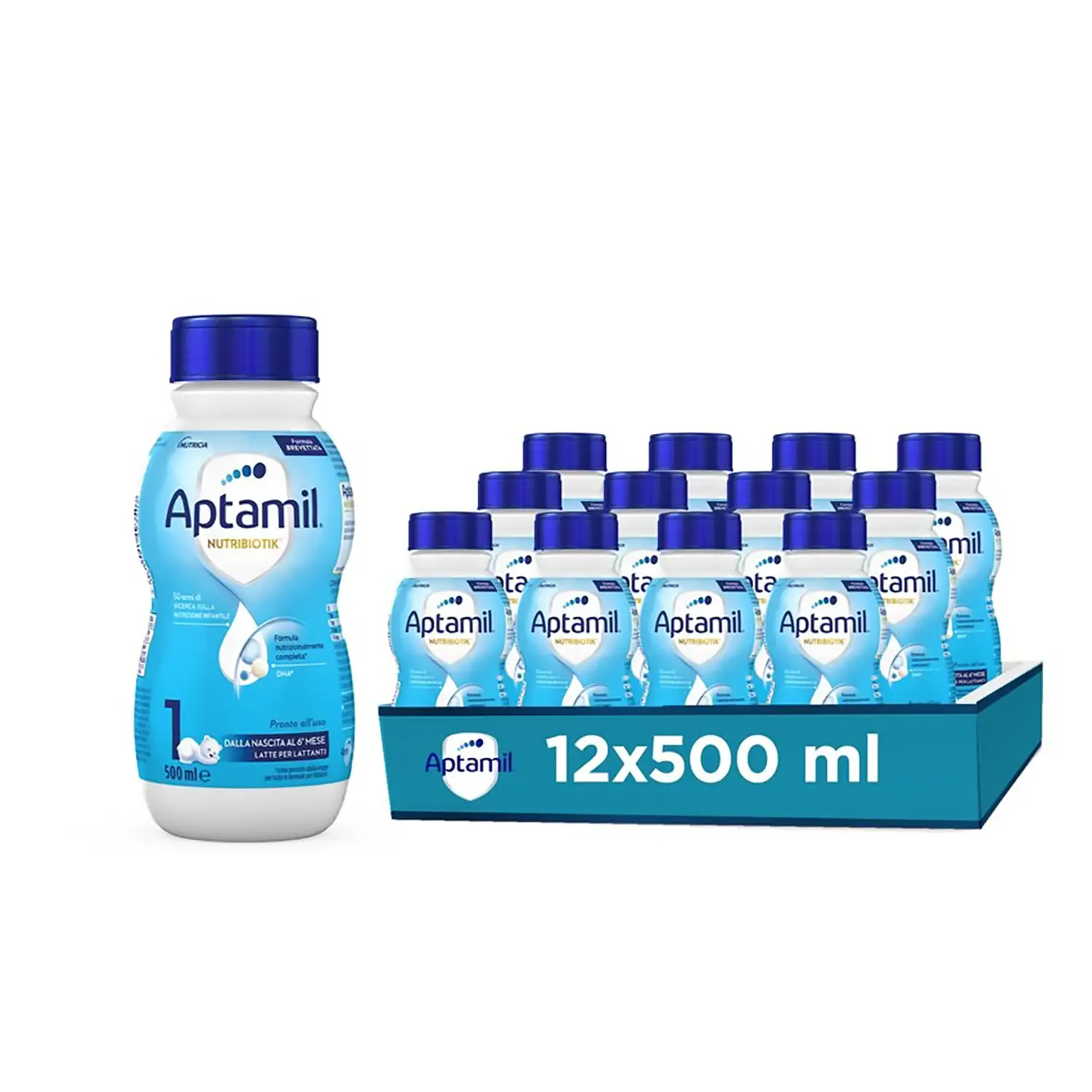 Latte Aptamil Nutribiotik 1 Liquido 500 ml – Latte di Partenza per Neonati - latti artificiali