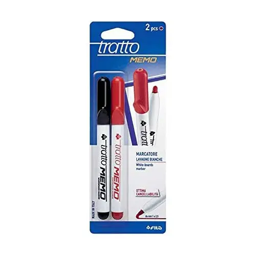 Pennarelli Trattomemo Medio – Set 2 Pezzi Assortiti | Pennarelli Cancellabili - Pennarelli