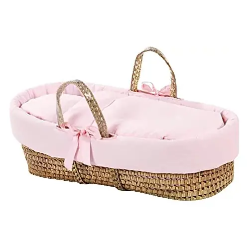 Cesta Palma Piquet con Piumetto Rosa - culle