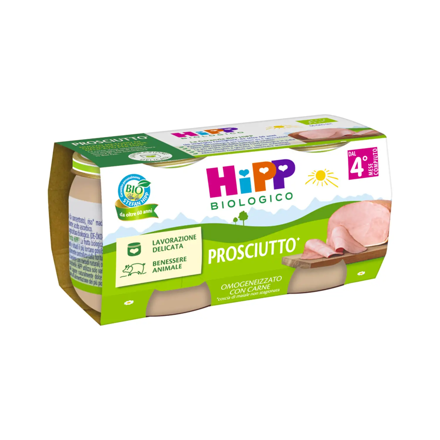 Omogeneizzato Carne Bio gr.80x2 Prosciutto Cotto - omogeneizzati