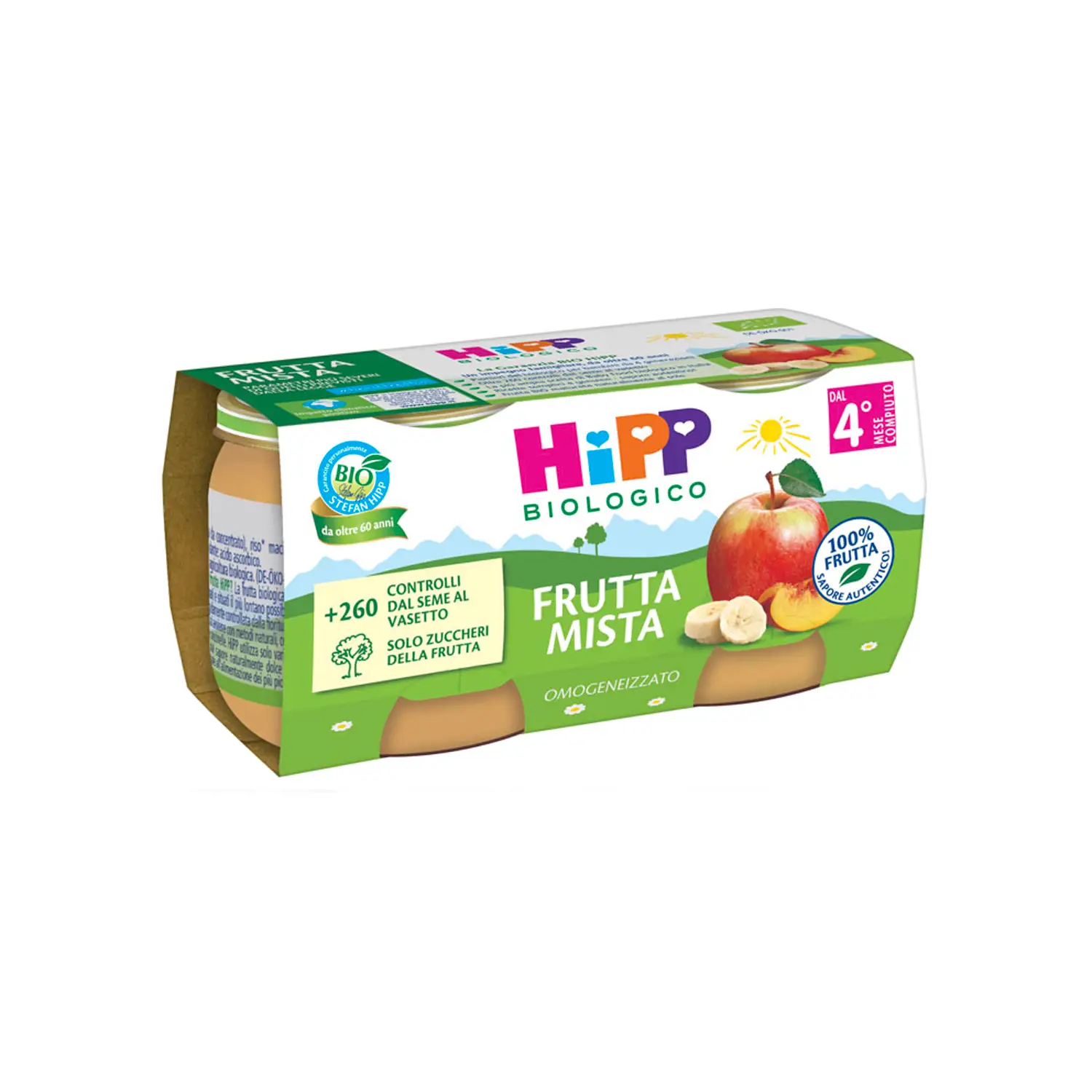 Omogeneizzato Frutta Bio gr.80x2 Frutta Mista - omogeneizzati
