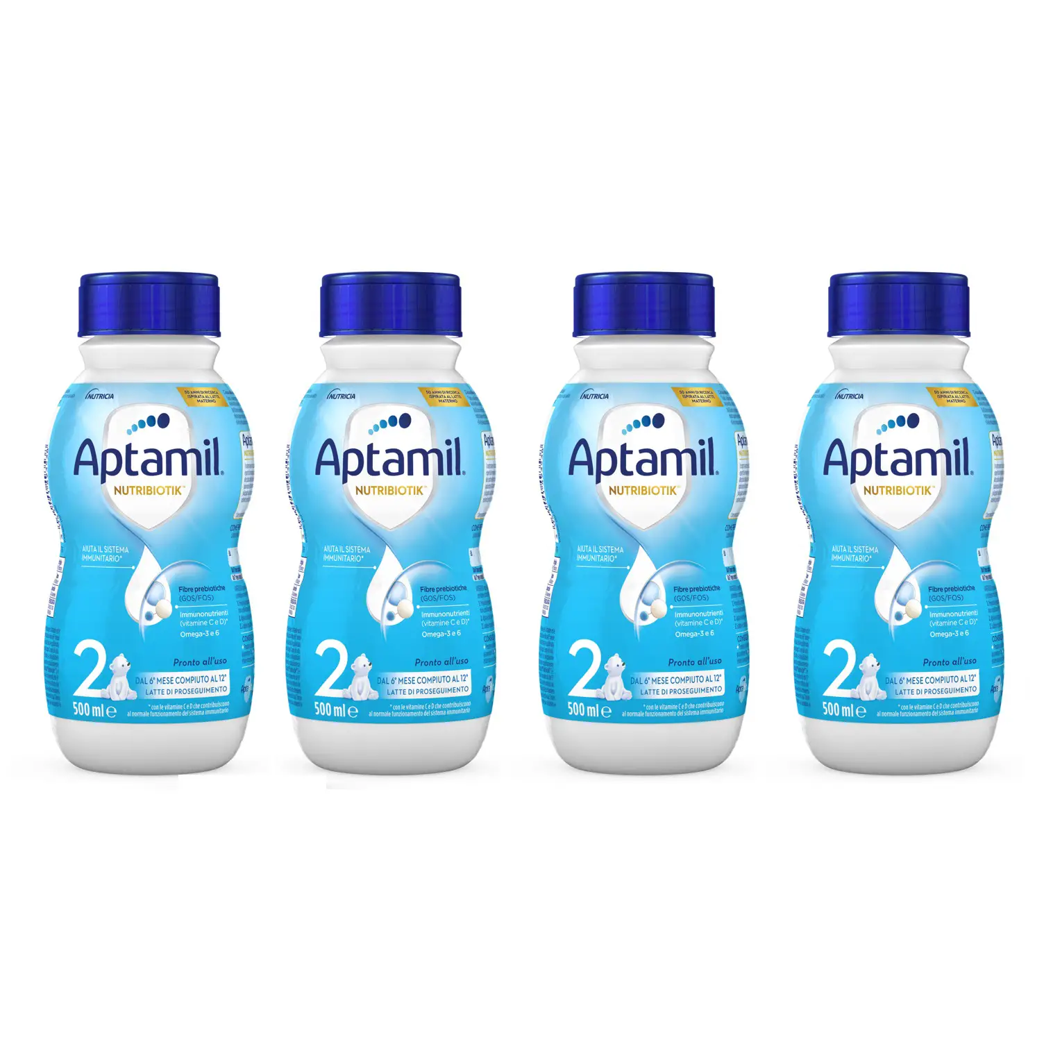 Latte Aptamil 2 Liquido 500 ml – Latte di Proseguimento dal 6° Mese - latti artificiali