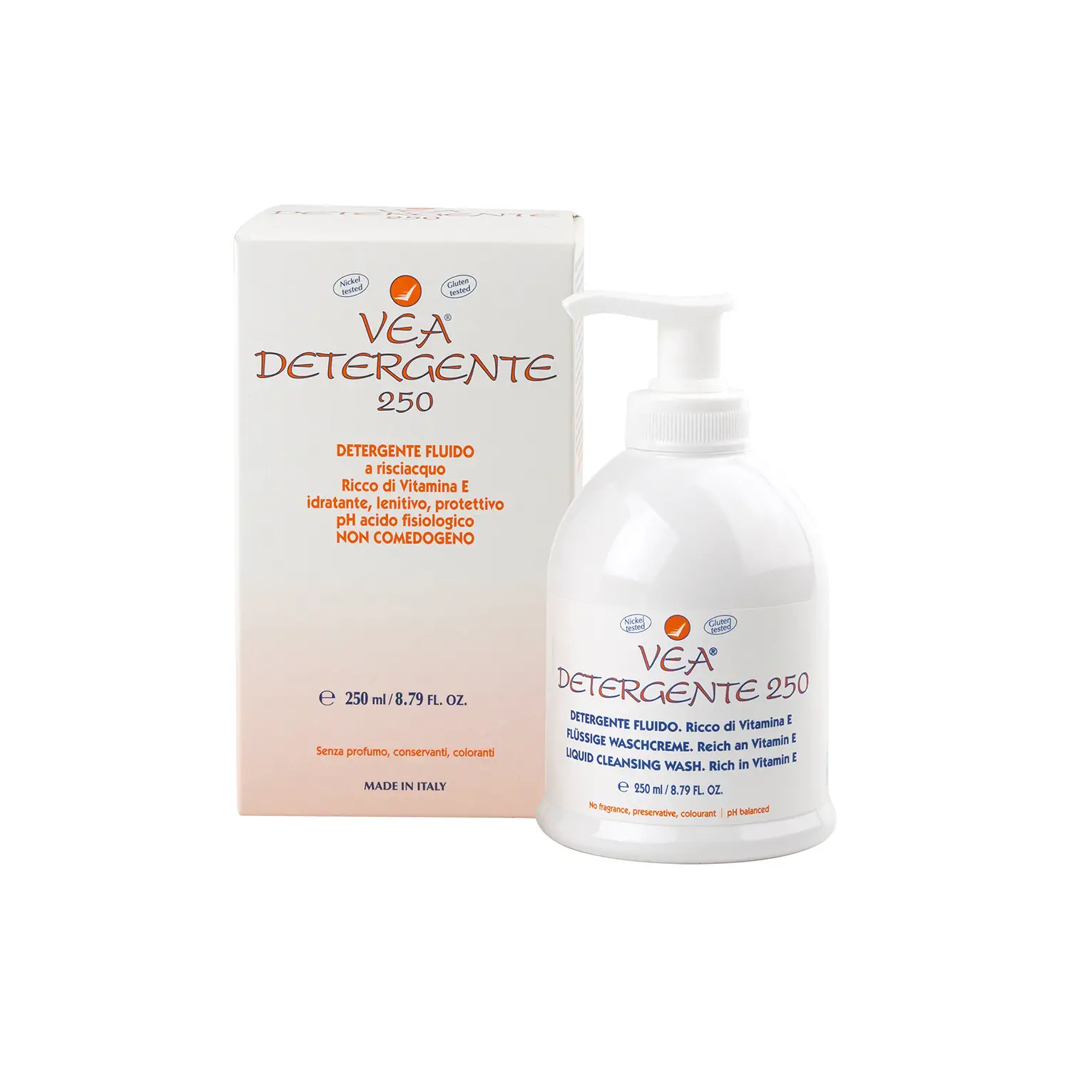 VEA Detergente 250 ml – Per la Detersione della Pelle - cosmesi e igiene