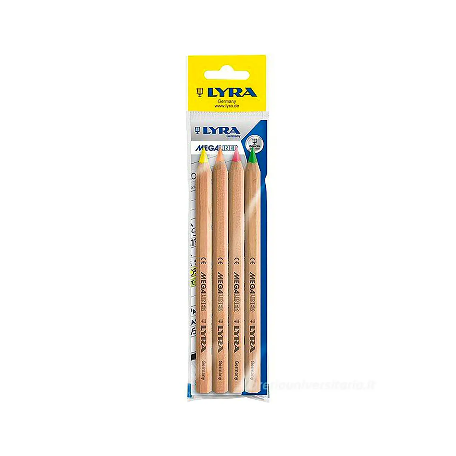 Lyra Megaliner Pastello Maxi Evidenziatore – Set 4 Colori Fluo - penne pennarelli ufficio