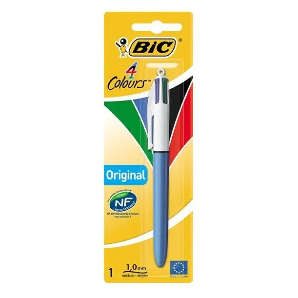 Penna BIC 4 Colours Original – Blister 1 Pezzo - penne pennarelli ufficio