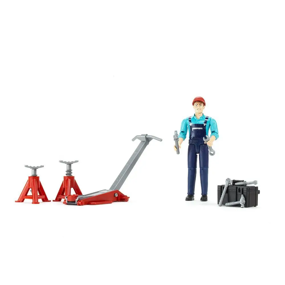 BRUDER Meccanico con Attrezzi da Officina - Set Giocattolo - modellini