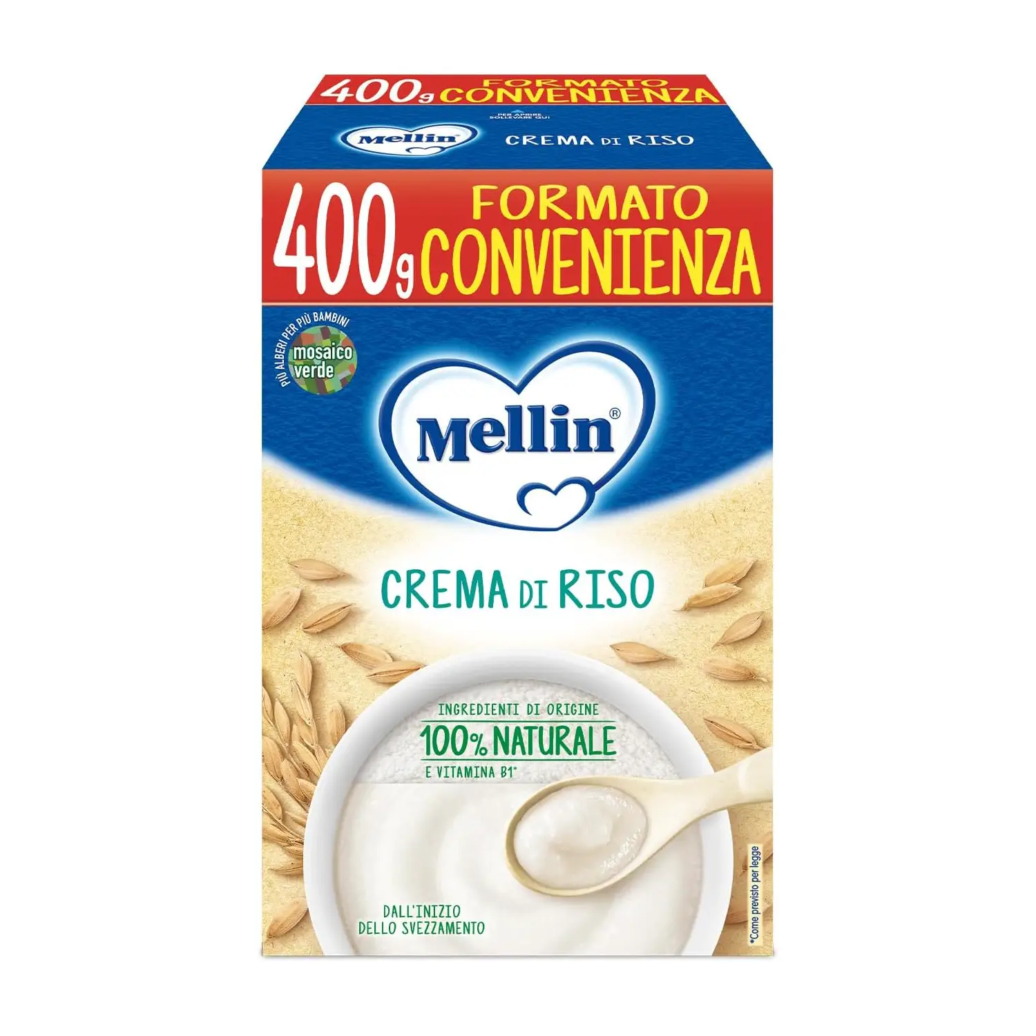 Crema di Riso Mellin - 400 gr – Senza Glutine e Facile da Digerire - farine e creme