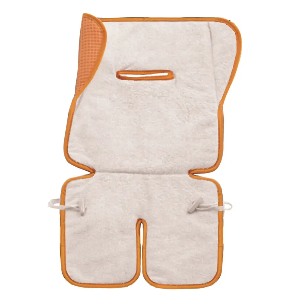 Materassino per Passeggino Double Face Arancio in Spugna Ricamata - accessori