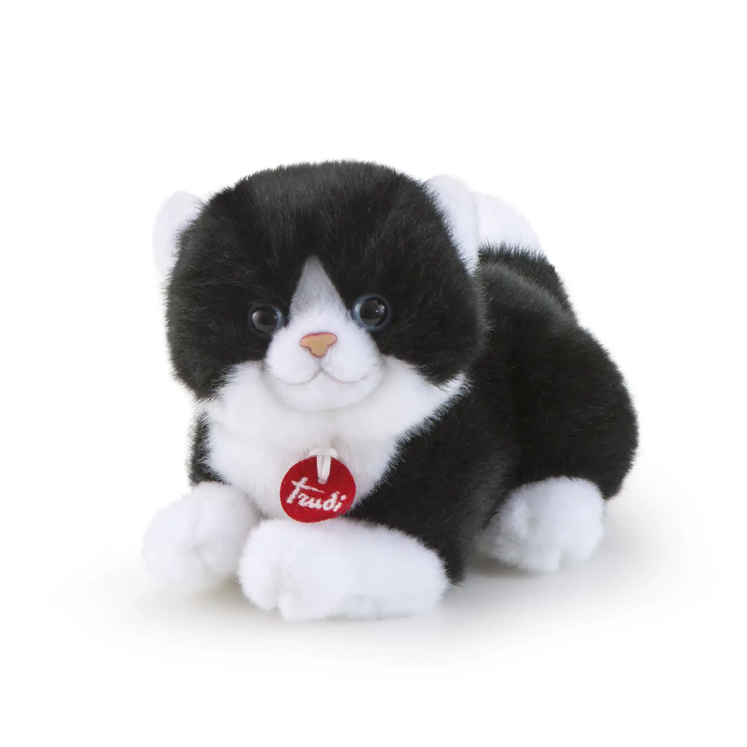Peluche Trudino Gatto Bianco/Nero XS 15 Cm - peluches 0/36 mesi