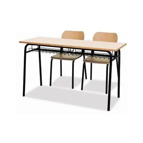Banco Biposto Senza Poggiapiedi Con Sottopiano In Griglia Per Ambienti Scolastici - Conforme CAM - Arredo scuola dell'obbligo