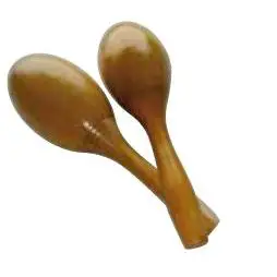 Coppia di Maracas in Legno con Disegno Fantasia - Educazione musicale