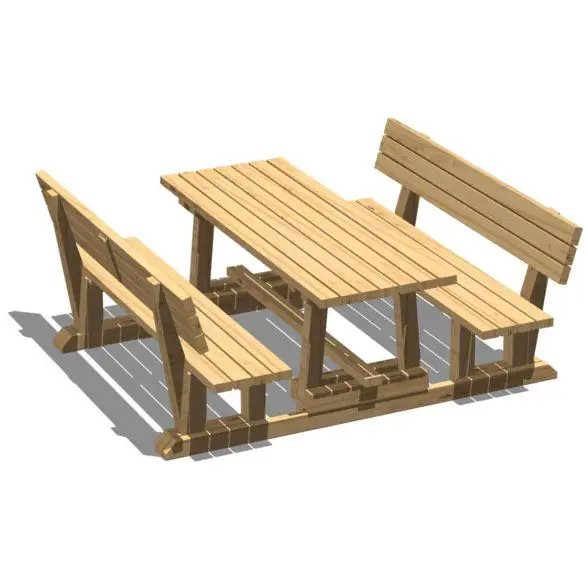 Tavolo Pic Nic Forma con Panche – Arredo Robusto per Spazi Pubblici - Palestrine
