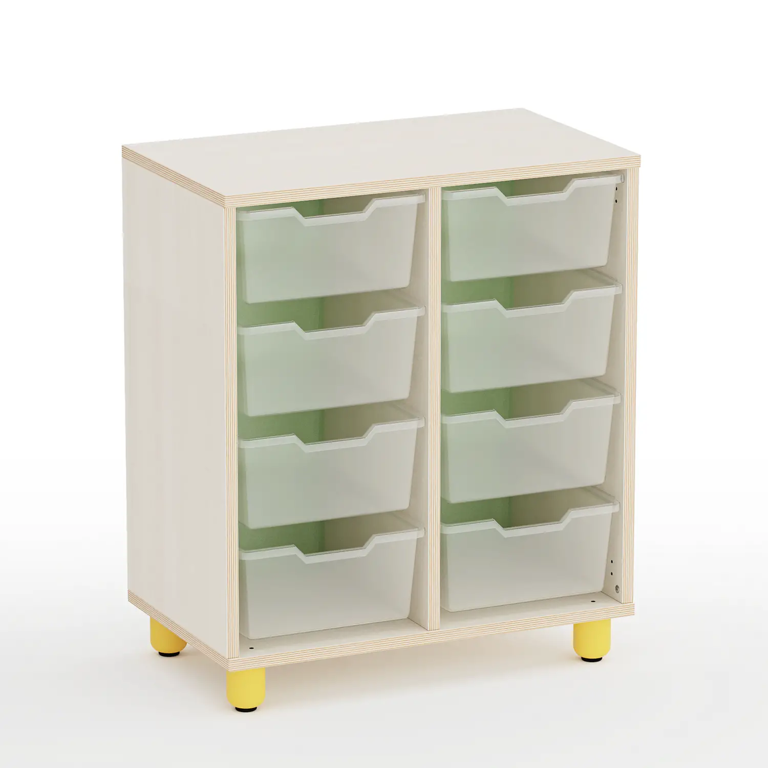 Mobile Scuola Infanzia Easy Line 8 Cassetti Verde - Conforme CAM - Arredo Nido e Infanzia