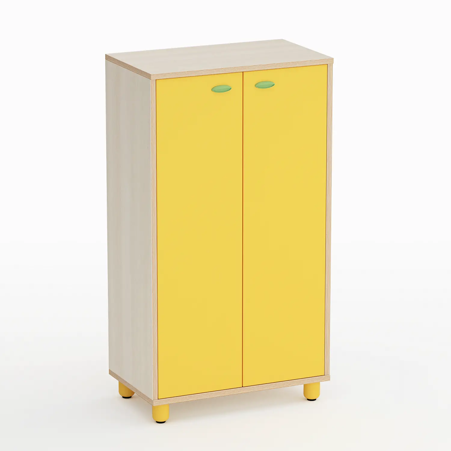 Mobile Scuola Infanzia Easy Line con Ante Altezza cm. 119 Giallo - Conforme CAM - Arredo Nido e Infanzia
