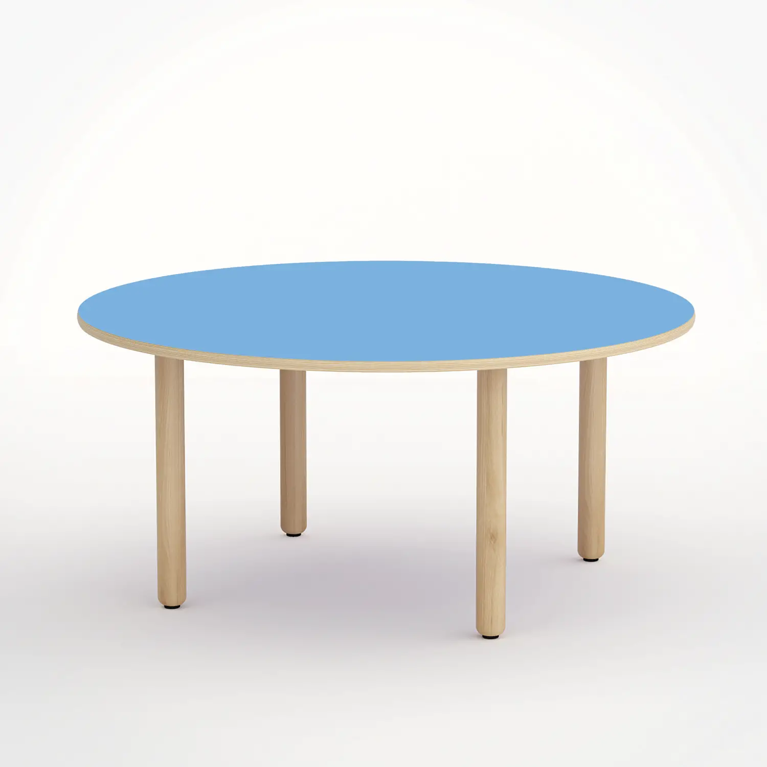 Tavolo Onda Circolare H 46 Cm - Misura 1 - Blu Orizzonte Per La Scuola Nido d'Infanzia- Conforme CAM - Cattedre e tavoli lavoro