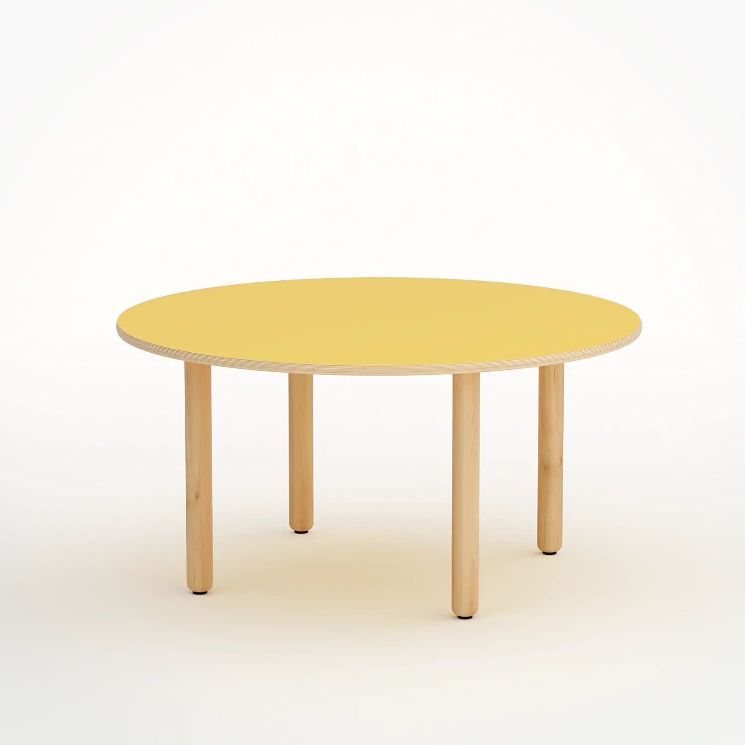 TAVOLO ONDA CIRCOLARE H 58 CM - MISURA 3 - GIALLO - Cattedre e tavoli lavoro